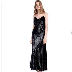 Rachel Zoe Metallic velvet dress.